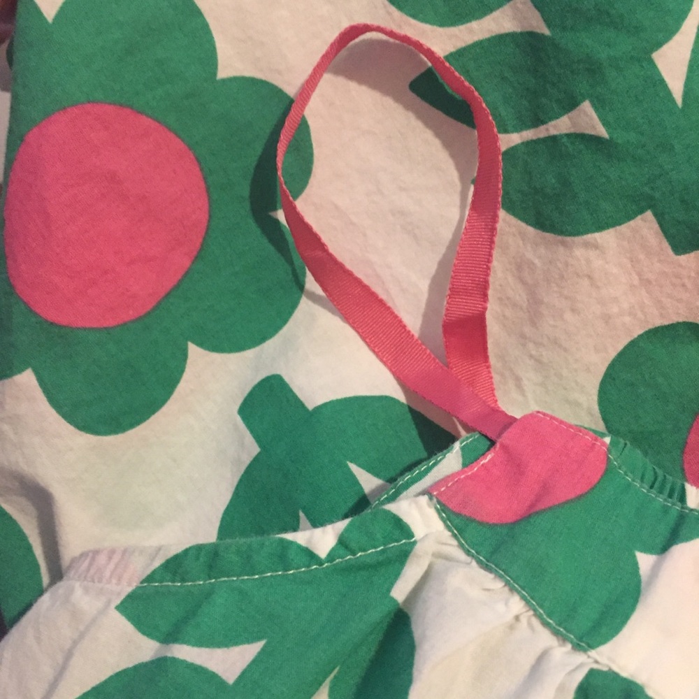 MINI BODEN Ribbon Strap Flower Print Tank Top - Picture 3 of 4